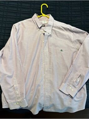 Brooks Brothers Men's Button-Down Dress Shirt - Light Lavender XXL